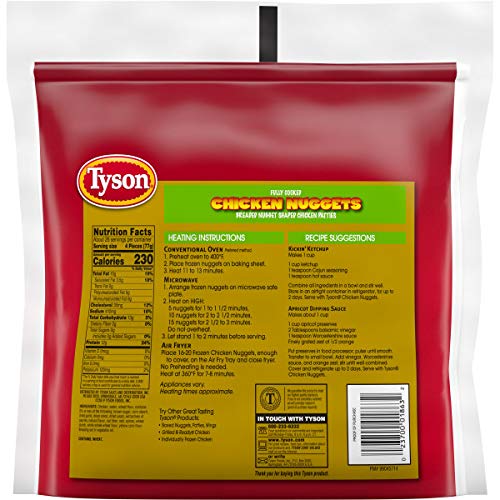 Tyson Fully Cooked Chicken Nuggets, 70.4 Ounce