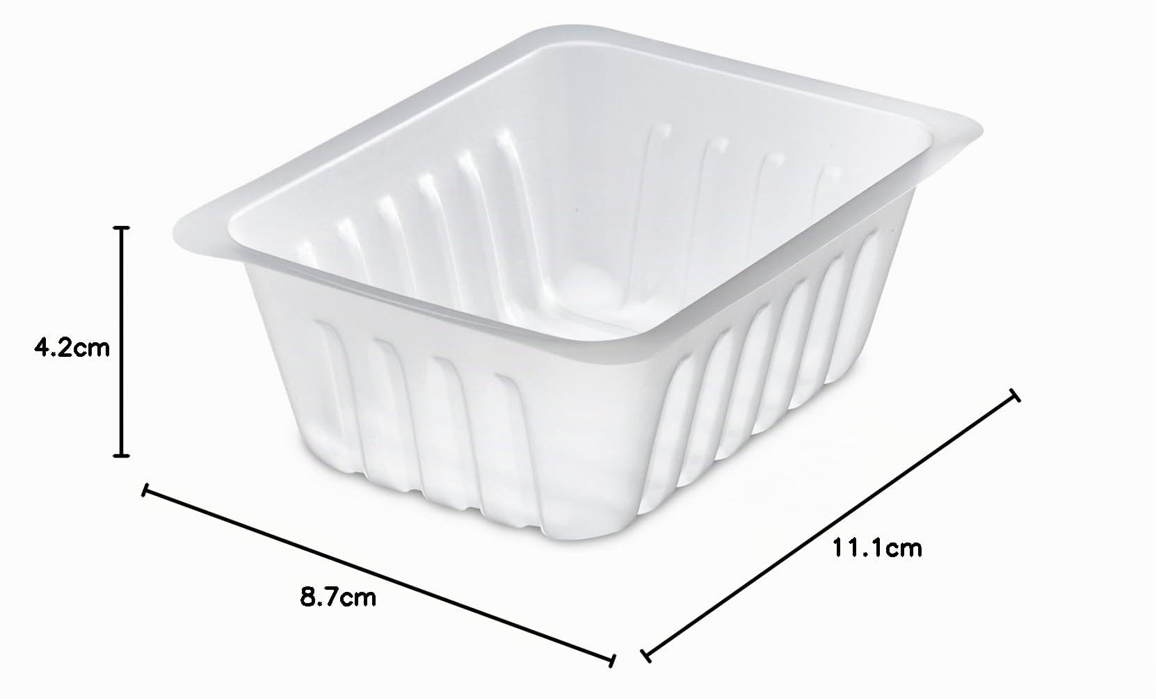 GUILLIN - CAISSIPACK B250T CARTON DE 3000 Barquette Charcutiere 250cc, Plastique, Transparent, 11,1 x 8,7 x 4,2 cm