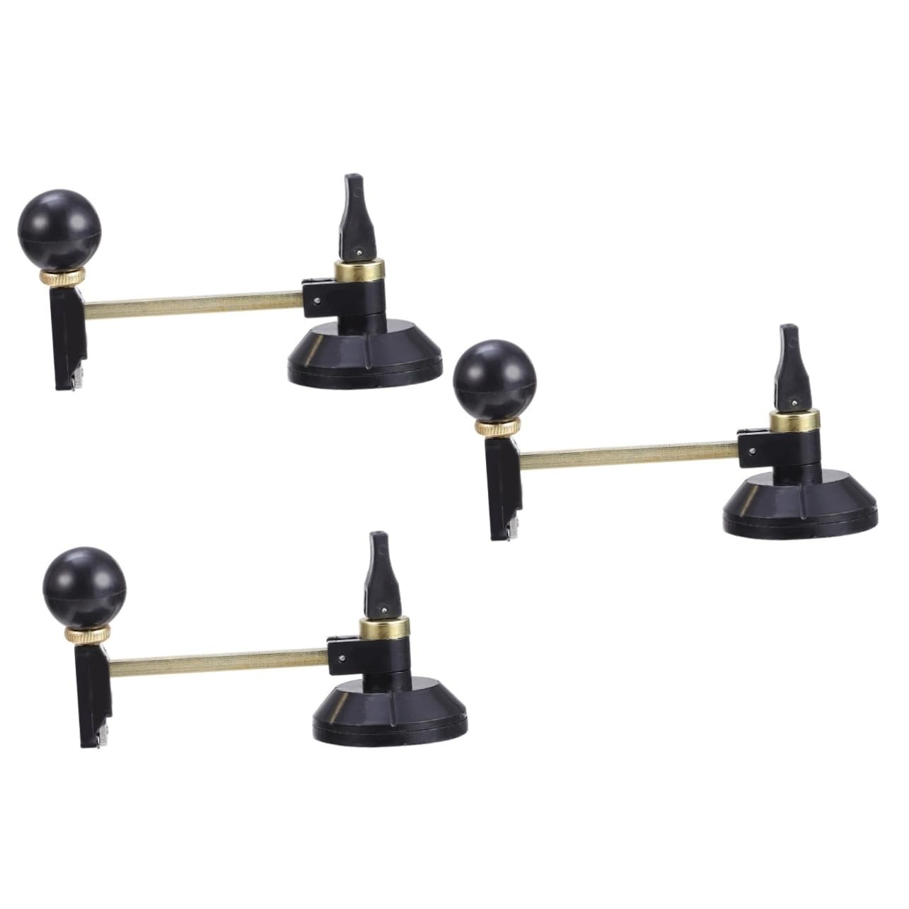 STOBOK3pcs Compass Glass Tile Cutter with Suction Cup Bottle Cutter Circle Cutter Tile with Suction Cup Circle Cutting Tool Tile Cutters Glass Circle Cutting Metal Alloy