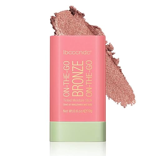 Yeweian Lápiz de rubor cremoso suave, multiuso para mejillas y labios, barra hidratante sólida impermeable, acabado mate, acabado mate, 01 rosa