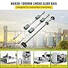 VEVOR Linear Guide Rail, 2PCS HGR20-1000mm Linear Slide Rail + 1Pcs RM1605-1000mm Ballscrew with BF12/BK12 Kit, Coupling, Slide Blocks Linear Guide Rail Set for DIY CNC Routers Lathes Mills