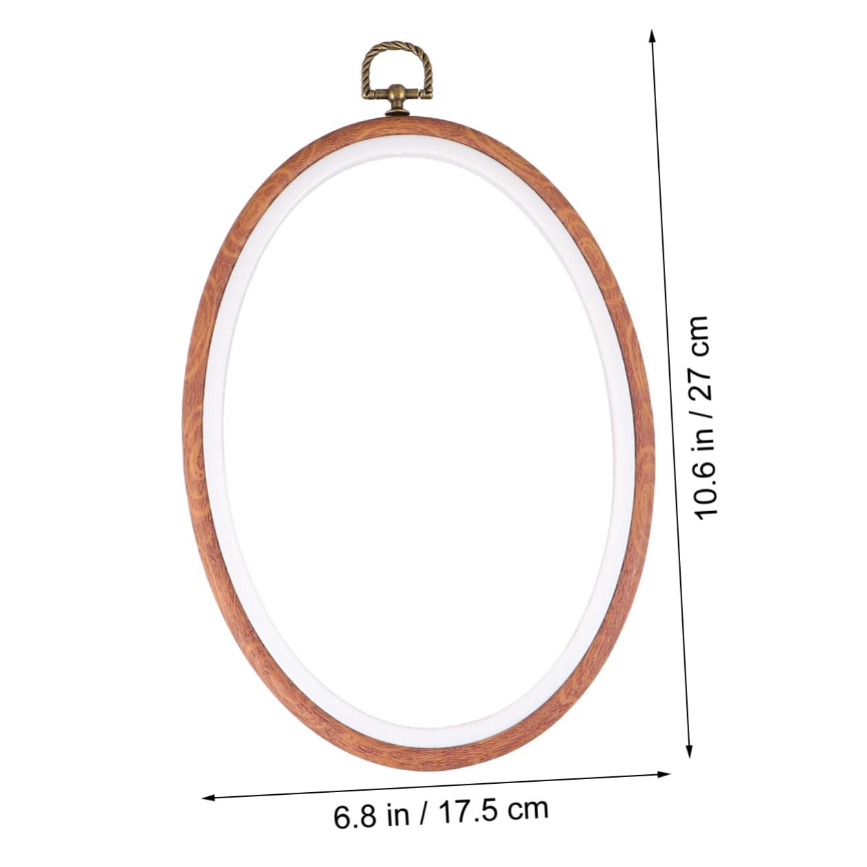 DOITOOL Elliptische Stickrahmen als Stabile Basis aus PP 3 Stück 18x25cm für Kreuzstich und Quilting für Selbstgemacht Bastelprojekte und Hochzeit Dekoration
