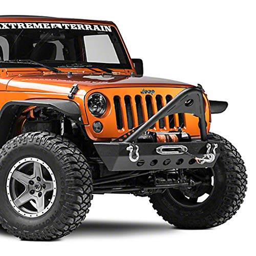 U-Drive Auto New Black Textured Front Bumper Series-2 for 2007-2018 Jeep Wrangler JK