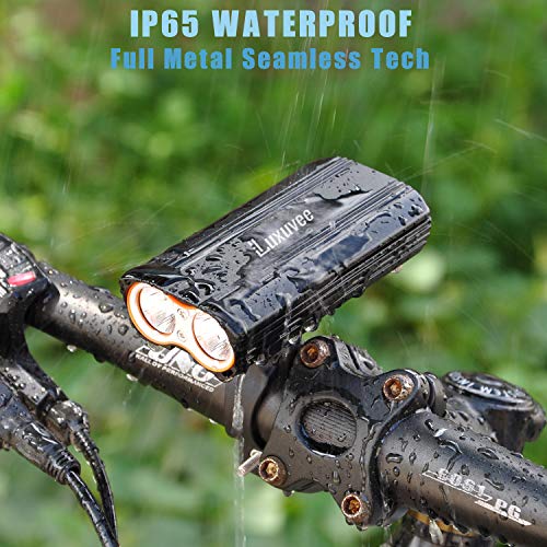 Luxuvee Lumière Vélo LED Rechargeable, Set d’Éclairage Vélo USB Avant et Arrière Ultra Puissant Lumineuses, Lampe Vélo Étanche IP65 pour Cyclysme VTT VTC Bicylette - Image 6