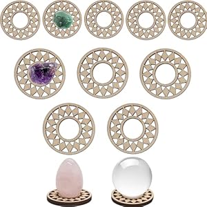 Nwsrayu S168 10 Stück Holz-Kristallkugelständer