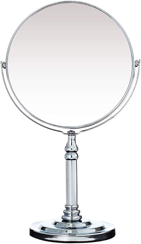 NAYSAYE 6 Inch Tabletop Vanity Mirror with 3X Round Magnification Two Sided Swivel 11 Inch Height Magnifying Makeup Mirror: Kitchen & Dining