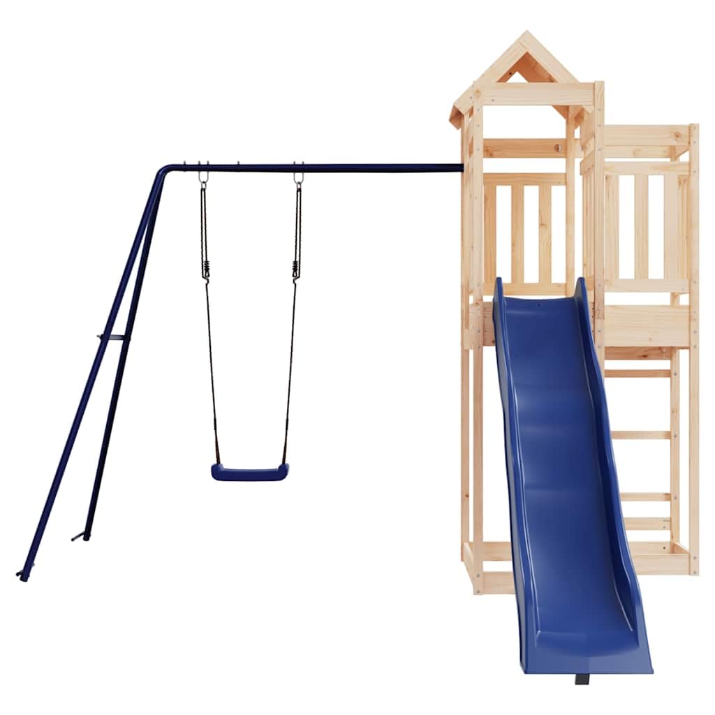 Spielturm aus massivem Kiefernholz mit Rutsche Schaukel und Sandkasten für Kinder ab 3 Jahren Garten Outdoor robustes Klettergerüst Spielhaus für Kleinkinder Mädchen Jungen