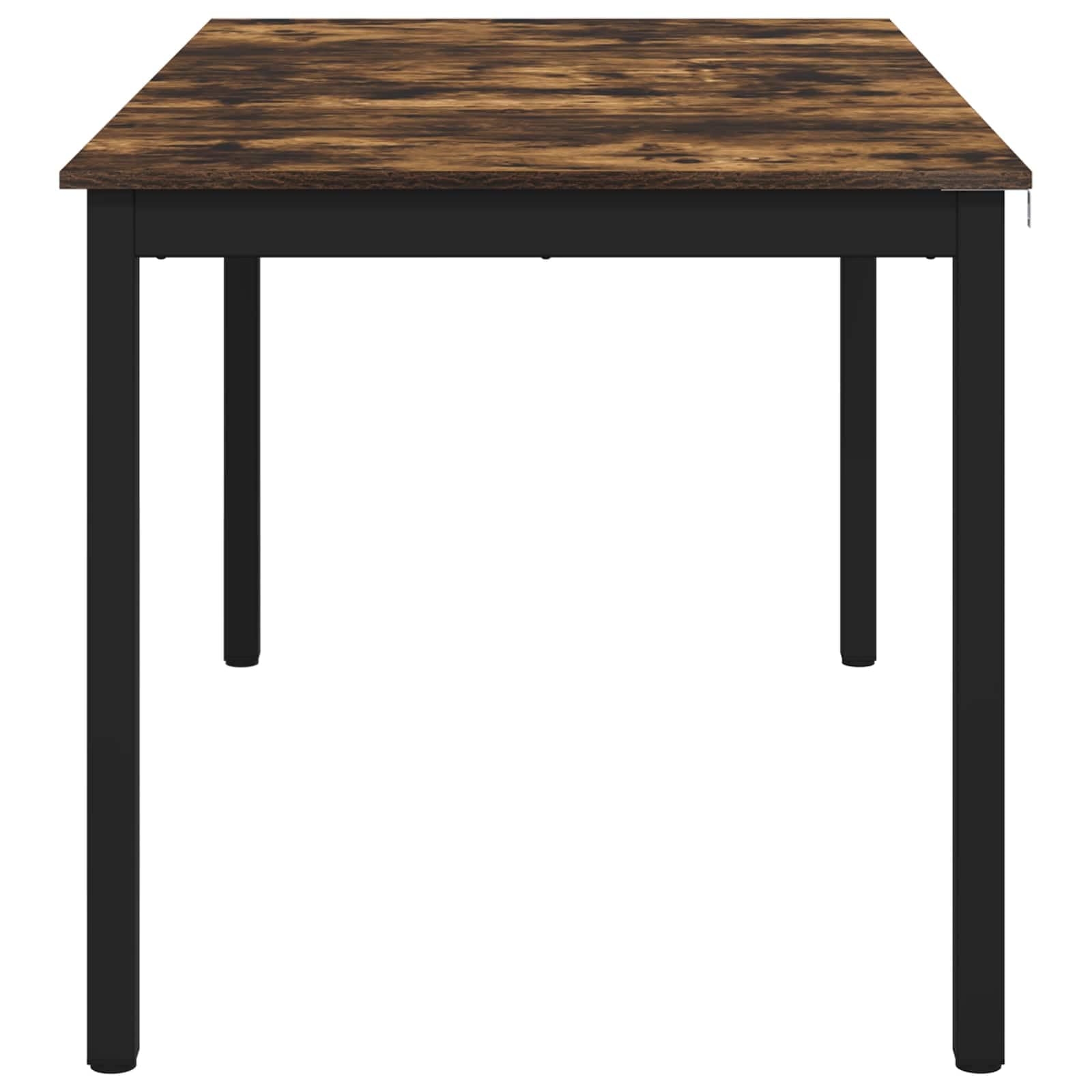 Stół do jadalni 140 x 80 x 75 cm, metalowa rama z płyty drewnopochodnej, prostokątny stół kuchenny do jadalni, salonu i jadalni, stabilny stół do jadalni dla rodziny, gości, posiłku i