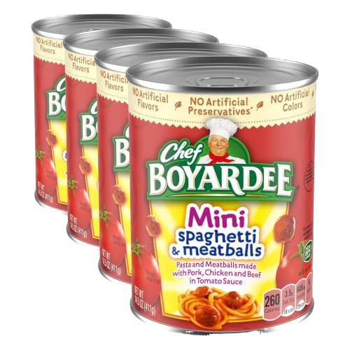 Image of Chef Boyardee Mini Spaghetti and Meatballs, 14.5 oz. (Pack of 4)