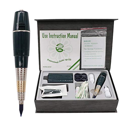 ZQG BEAUTY Permanent Makeup Tattoo Machine Equipment Kit Includes Power and Permanent Makeup Tattoo Pen and Cartridge kit