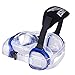 IST ProEar Dive Mask with Ear Covers, Scuba Diving Pressure Equalization Gear, Tempered Glass Twin Lens (Blue)