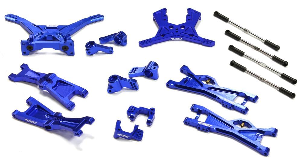 Integy RC Model CNC Machined Complete Suspension Kit Designed for Associated SC10B Off-Road
