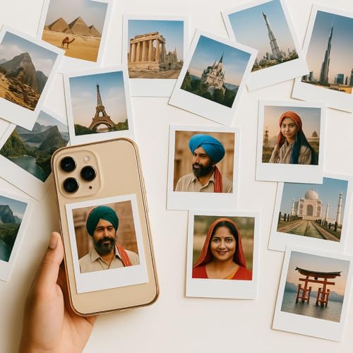 Image of Pack of 08 | Mini Photo Prints for Phone Cover, Scrapbook, Gifts & Memory Keepsakes | 3x2 Inch | Wall Art