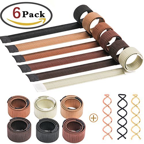 ZesGood 6PCS Bun Maker DIY Women Girls Perfect Hair Bun Making Styling French Twist