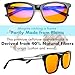 XL Orange Blue Light Blocking Glasses for Better Sleep - 99.5% Premium Acetate Computer Migraine Glasses for Men - Amber Tint Gaming Glasses - TV Blue Light Blockers Gamer Glasses for Eye Strain