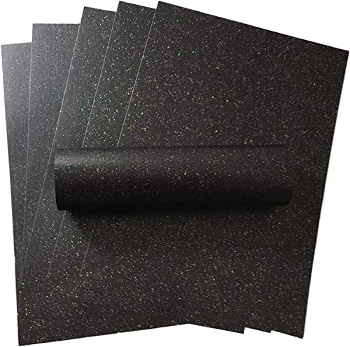 Papier scintillant noir anthracite A4 sans perte de paillettes pour carterie nette