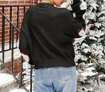 Ugly Christmas Sweaters for Women Cute Santa Knitted Pullover Casual Loose Crewneck Long Sleeve Ugly Xmas Sweaters Ladies4