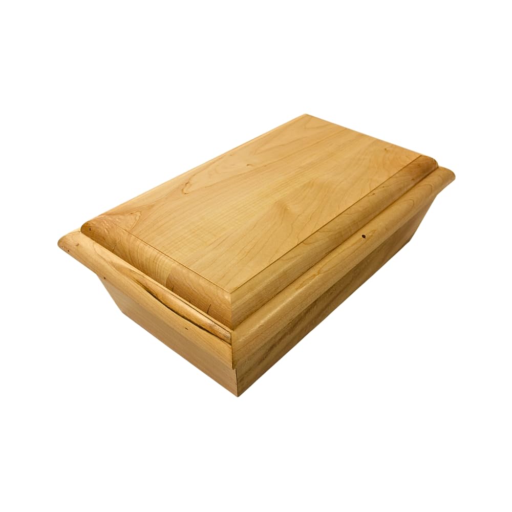 Hochwertiger würdevoller Eichenholzsarg für Kleintiere, Tiersarg, Hundesarg, Katzensarg, Kanninchensarg, Bestattungskiste massiv für Kleintiere aus Holz naturfarben, L/B/H 46 x 28 x 16 cm.