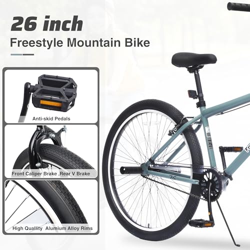 Freestyle Teen Bike Double Disc Brakes 26 inch BMX Bike