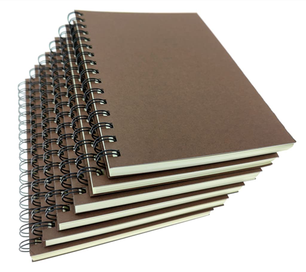 ALIMITOPIA Taccuino a spirale, a righe, carta spessa, copertina rigida, blocco note con rilegatura a spirale, per scuola, ufficio, ufficio, lavoro, carta interna spessa 100 g/m², formato A5 (20,3 x