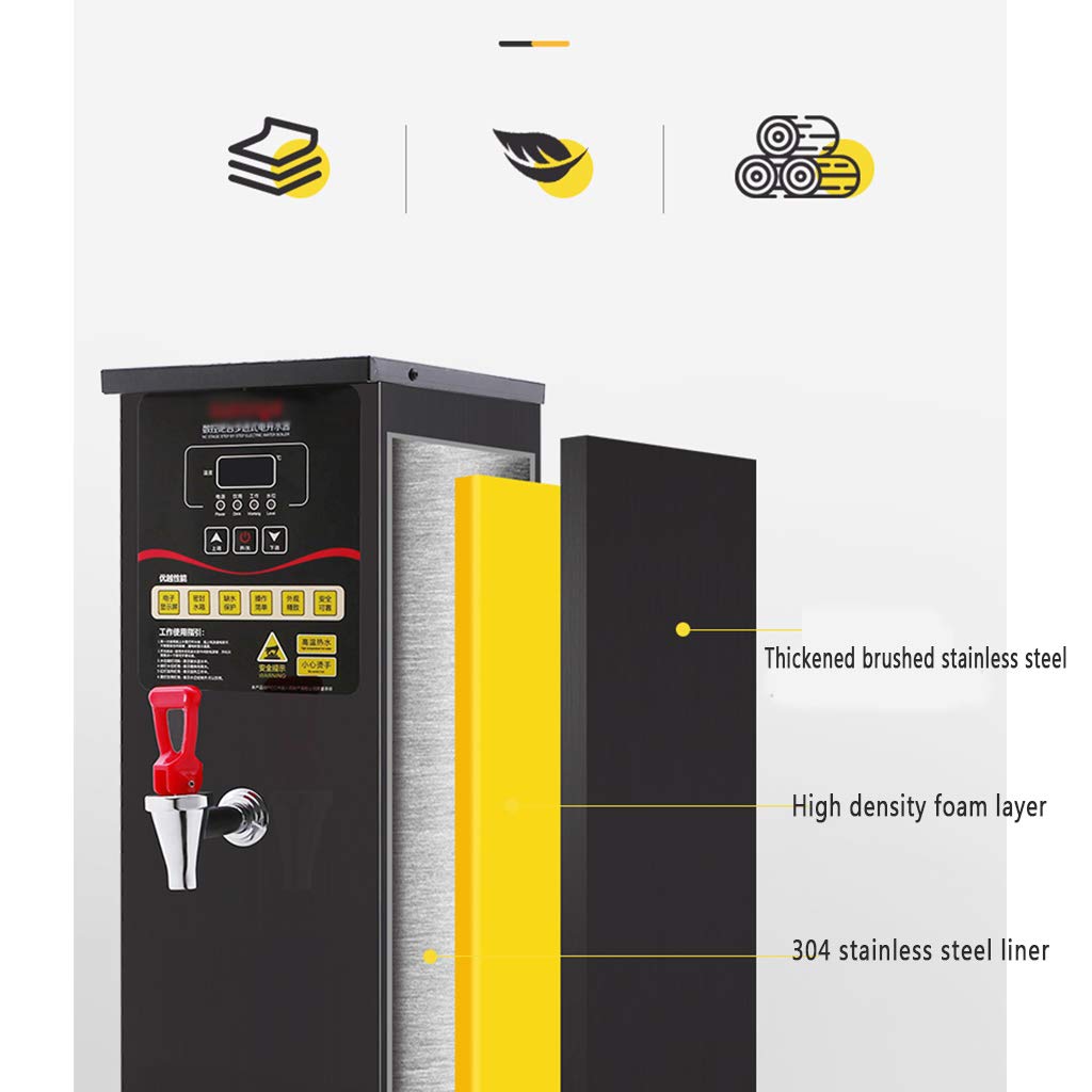 Ogrzewanie krok po kroku, 3000 W, komercyjny duży sprzęt do przechowywania herbaty, wyświetlacz LCD LED, podgrzewacz wody ze stali nierdzewnej (30/40 l)