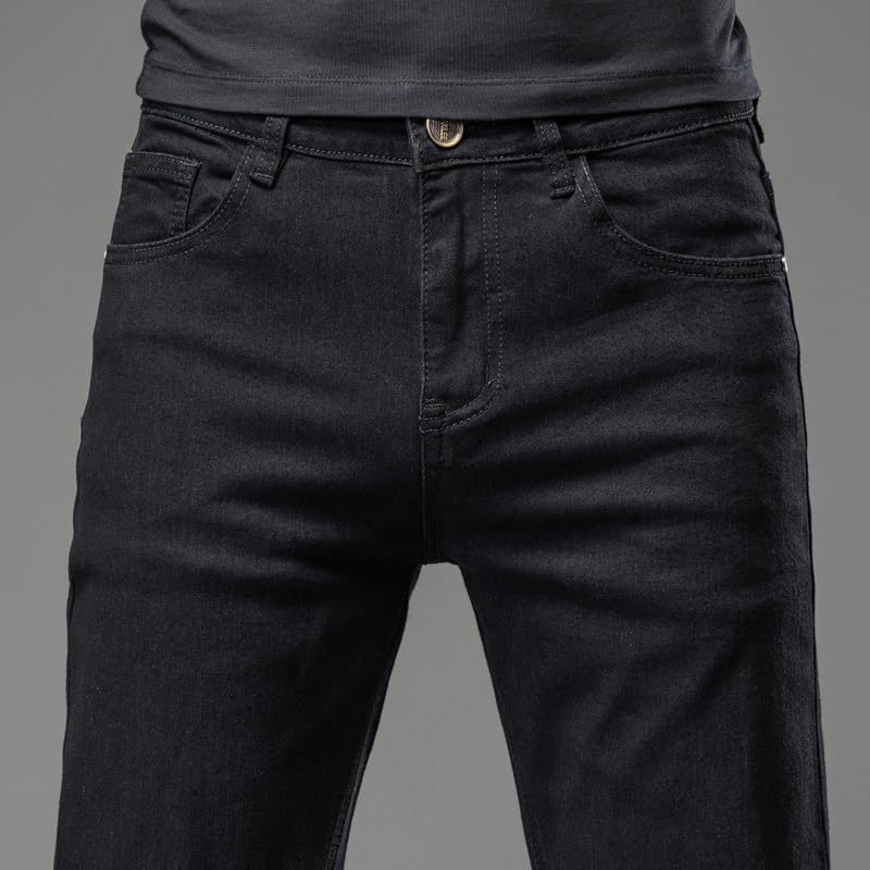 Vintage Cotton Stretch Straight Leg Jeans Men's Pants Spring and Autumn Office Jeans3