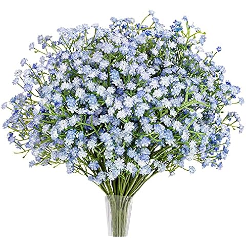 N&T NIETING Gypsophila Artificial Flowers, Baby Breath Flowers Artificial 10Pcs Fake Gypsophila for DIY Wedding Bouquet Party Table Centerpieces Flower Arrangements and Home Decor Cover