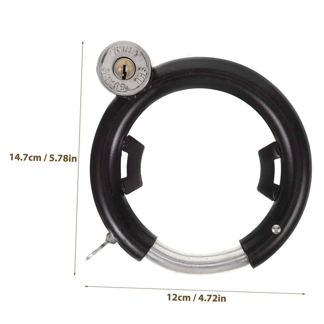Lucchetto Antifurto per Bici e Scooter, 3 Set, Nero | Acciaio Inossidabile, Anti-graffio e Resistente All’usura, Accessorio per Ciclismo