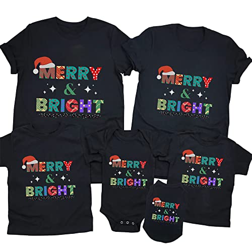 Camisetas de Natal para família roupas de animais de estimação camisa feliz e brilhante roupa de cas