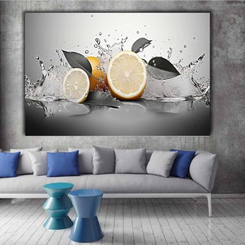 Fruit Simple Pattern Salon Décoration Tableau Abstrait Jaune Encadré 40x60 - 2
