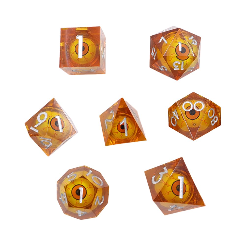 Sarini DND Dragon Eye Dice Dice Set Resin Sharp Edged Dice Set including Gift Box