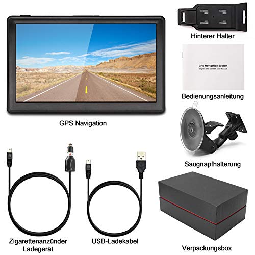 GPS Navi Navigationsgerät für Auto 2023 - Navigation für Auto PKW LKW Navi 7 Zoll Lebenslang Kostenloses Kartenupdate… - Image 8