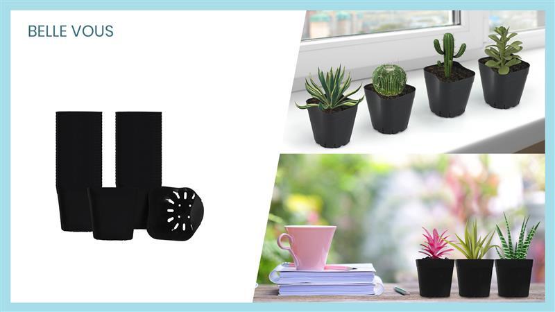 Vasi Da Coltivazione 6x6,5cm - Confezione Da 100, Fori Drenaggio, Riutilizzabili - Foto 2