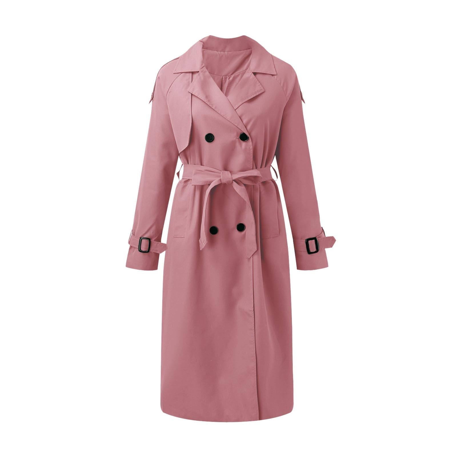 Generisch Gabardina de invierno para mujer, chaqueta informal con cremallera suelta, cárdigan largo para mujer
