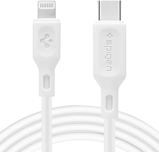Spigen Essential USB-C to Lightning (1 Metre) Hızlı Şarj/Data Kablosu MFI Lisanslı C10CL White - 000CA25416