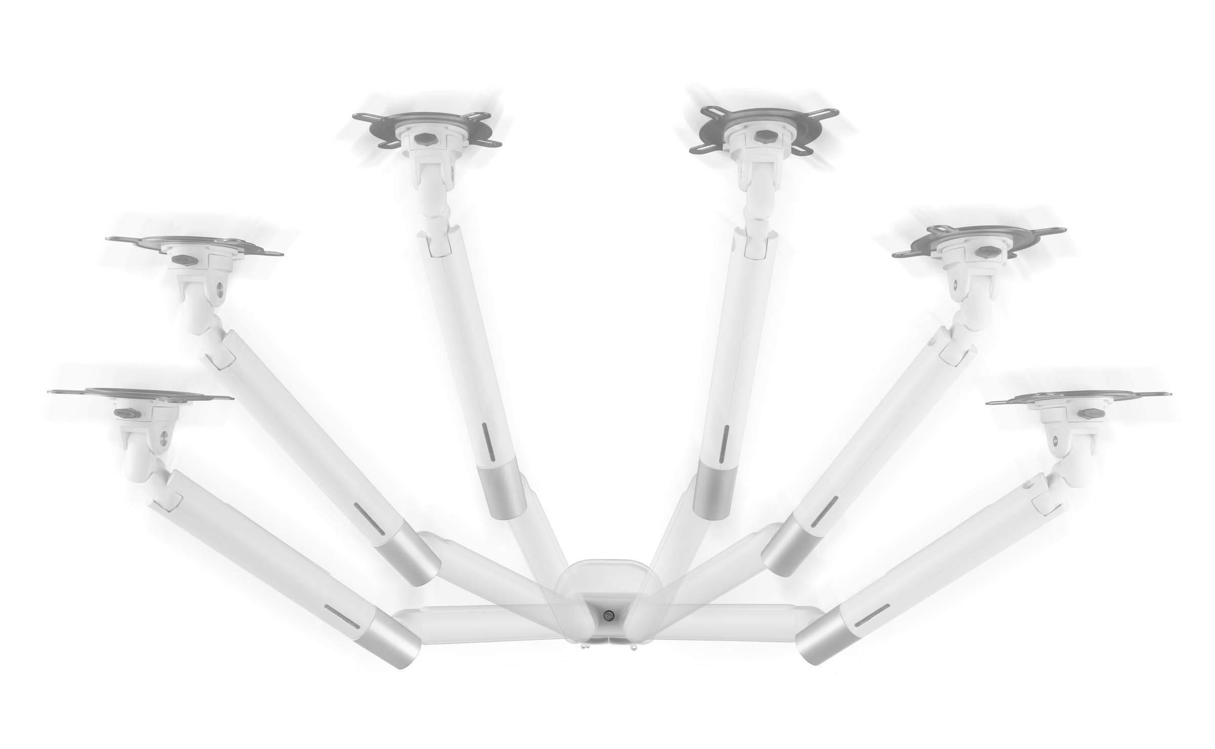 Braccio universale per Doppio monitor One for All - 13-35 pollici -VESA 75/100 mm -Regolazione dell'altezza- Inclinazione (80°), rotazione (180°) e rotazione (360°) -9kg per schermo -Bianco (DM7220)