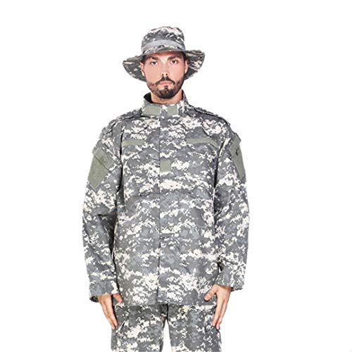 Uomini Camouflage Uniforme militare tattica di combattimento Giacca Forza Armata Training tuta Cargo Pants Color3 L
