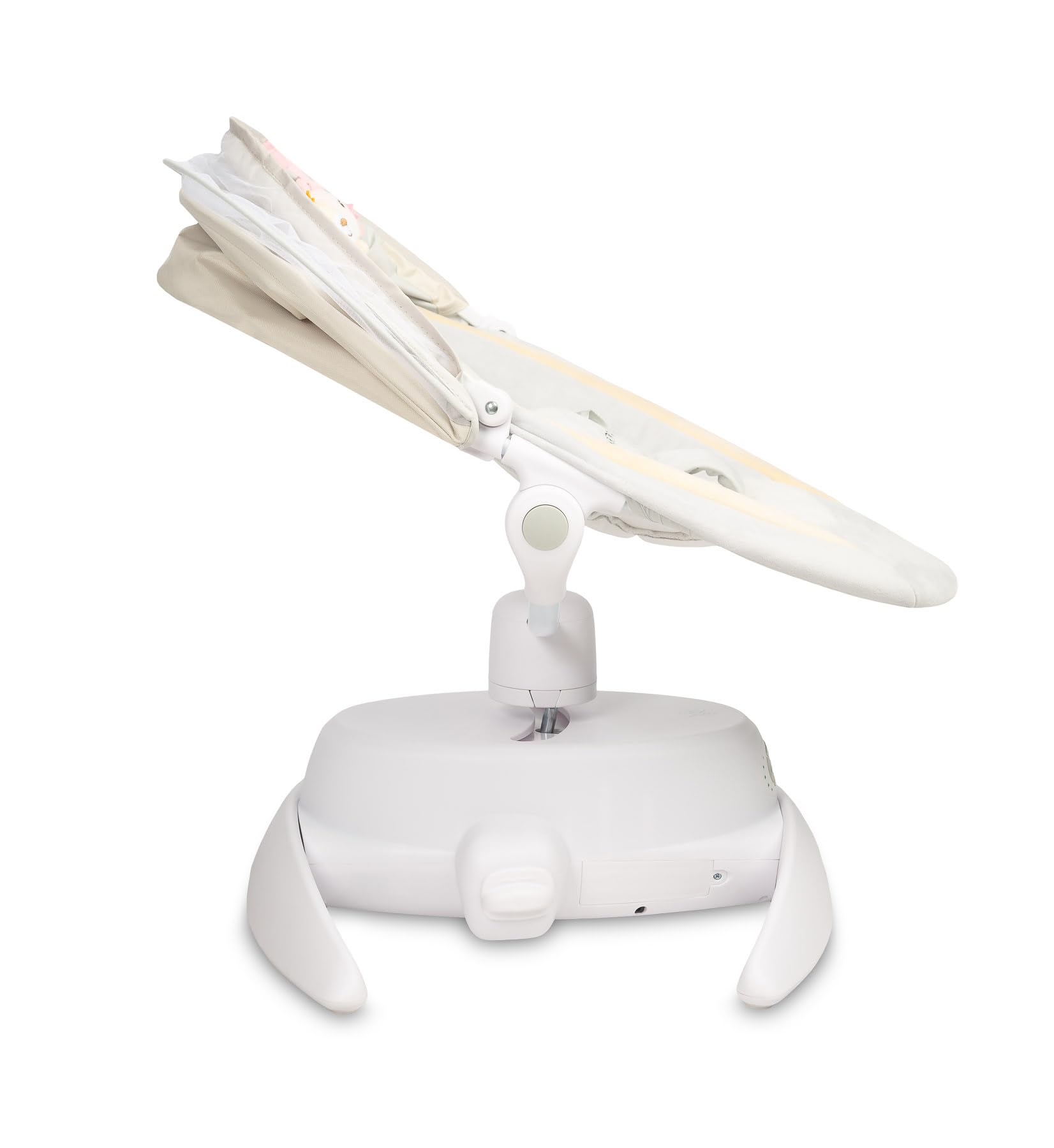 CARETERO - Babywippe Elektrisch Opti - Baby Schaukel Elektronisch mit DREI Funktionsmodi - 360 Grad - Moskitonetz - Intuitives Bedienfeld - 360 Grad Drehung - Einstellung Liegeposition - Beige