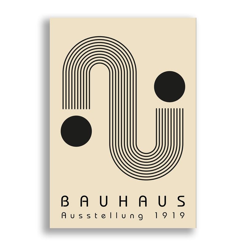 FAB Bauhaus S-Lines - Abstract Wall Art Print - Modern Contemporary Home Décor - Unframed Photo Poster (50cm x 70cm)