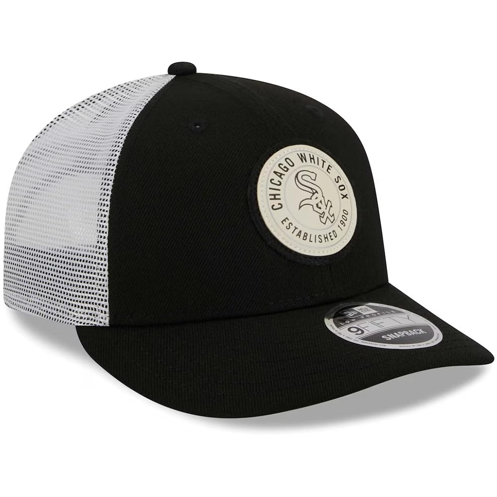 New Era Chicago White Sox 9FIFTY Low Profile Circle Patch Trucker Snapback Cap Verstellbare Mütze