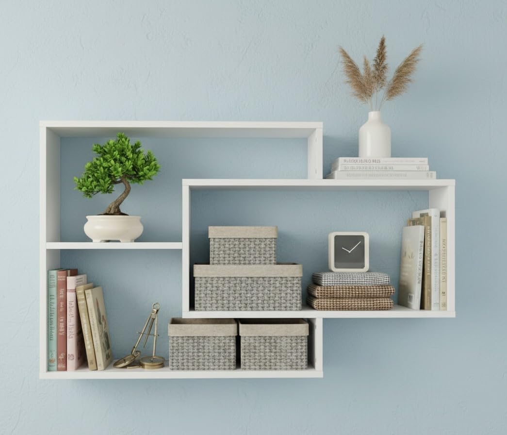 Space-Conscious Living Room Bed Room Office Organizer Karo White-picture-14