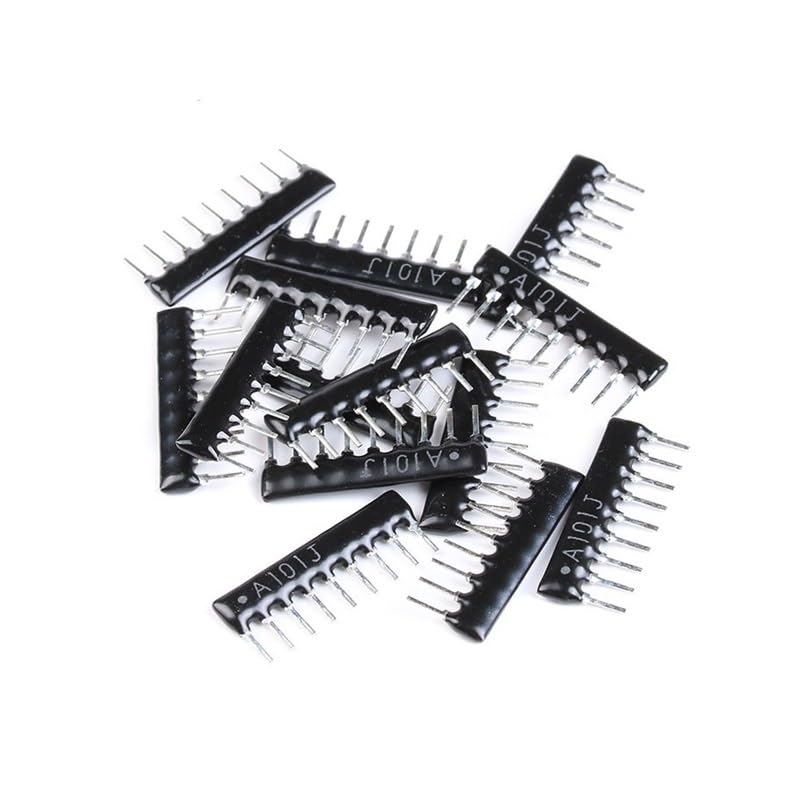 10pcs Dip Exclusion 9Pin Resistor Network Array A09 A103J 1K 1.5K 2K 3.3K 4.7K 5.1K 10K 22K 100K 100R 330R 470R 510R 680R ohm (A09-471JP 470R)