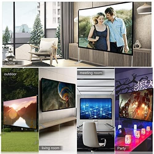 Image of SKERELL Outdoor Projector Screen with Stand : Portable Projection Screen for Outside Theater Home Backyard Movies 80 inch [SKLI-080]