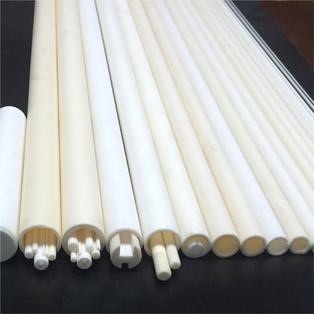 Tubo de conducto hueco de porcelana de abrasión de 4 piezas, tubo de cerámica de alto aluminio, tubo de alúmina for protección de termopar(12x16x100mm)