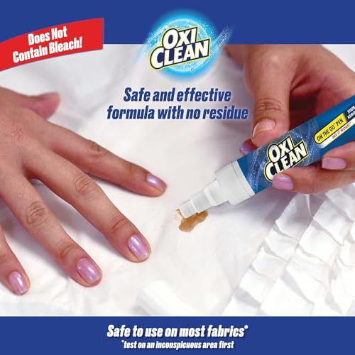 oxiclean on the go stain remover pen for clothes portable instant travel size stick safe cloth stain remover for makeup food and drink stain pen for clothes pack of 3