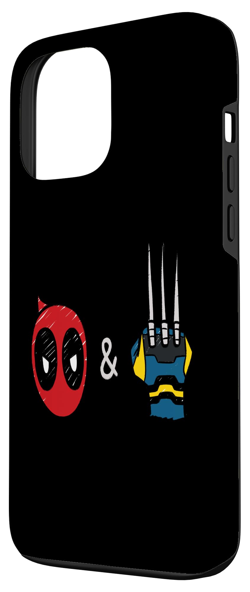 Marvel Studios Deadpool & Wolverine Mask & Claw Emoji Icons Case for iPhone 13 Pro Max, Red and Yellow - Image 2