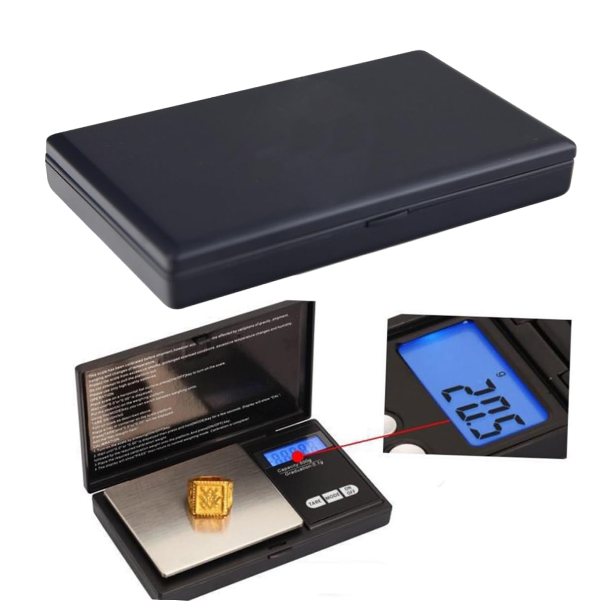 Zerodeko 3stücke Miniatur Elektronische Schmuckwaage Tragbare Digitale Waage Für Schmuck Und Pakete Präzise Messung Für Unterwegs Mit Beleuchtetem Lcd-display