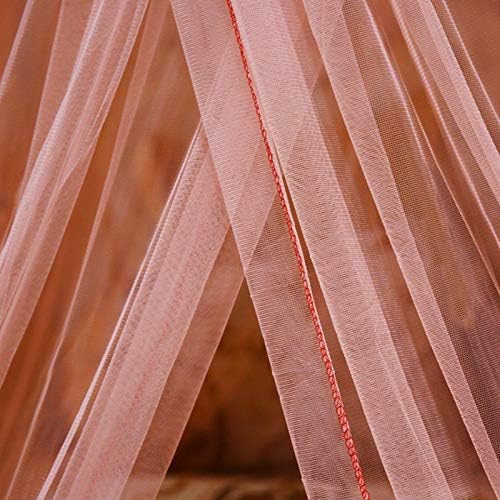 LED Light Princess Dome Mosquito Net Mesh Bed Canopy Bedroom Decoration Luxury Princess Bed Canopy Mosquito Net for Girls, Teens or Over Baby Crib in Nursery