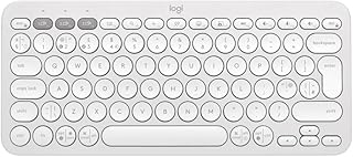 Logitech Pebble Keys 2 K380s, Multi-Device Bluetooth Wireless Keyboard with Customisable Shortcuts, Slim and Portable, Eas...