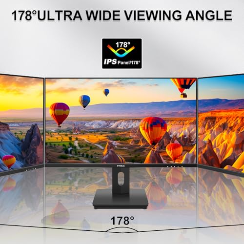 Image of FYHXele 27 Inch Touchscreen Monitor, IPS FHD 1080P Touch PC Display, 75Hz, LED Backlit Multi-Touch Monitor, VESA, HDMI & VGA & USB Computer Touch Screen for Gaming, Business, Warehouse, Bar, Gym